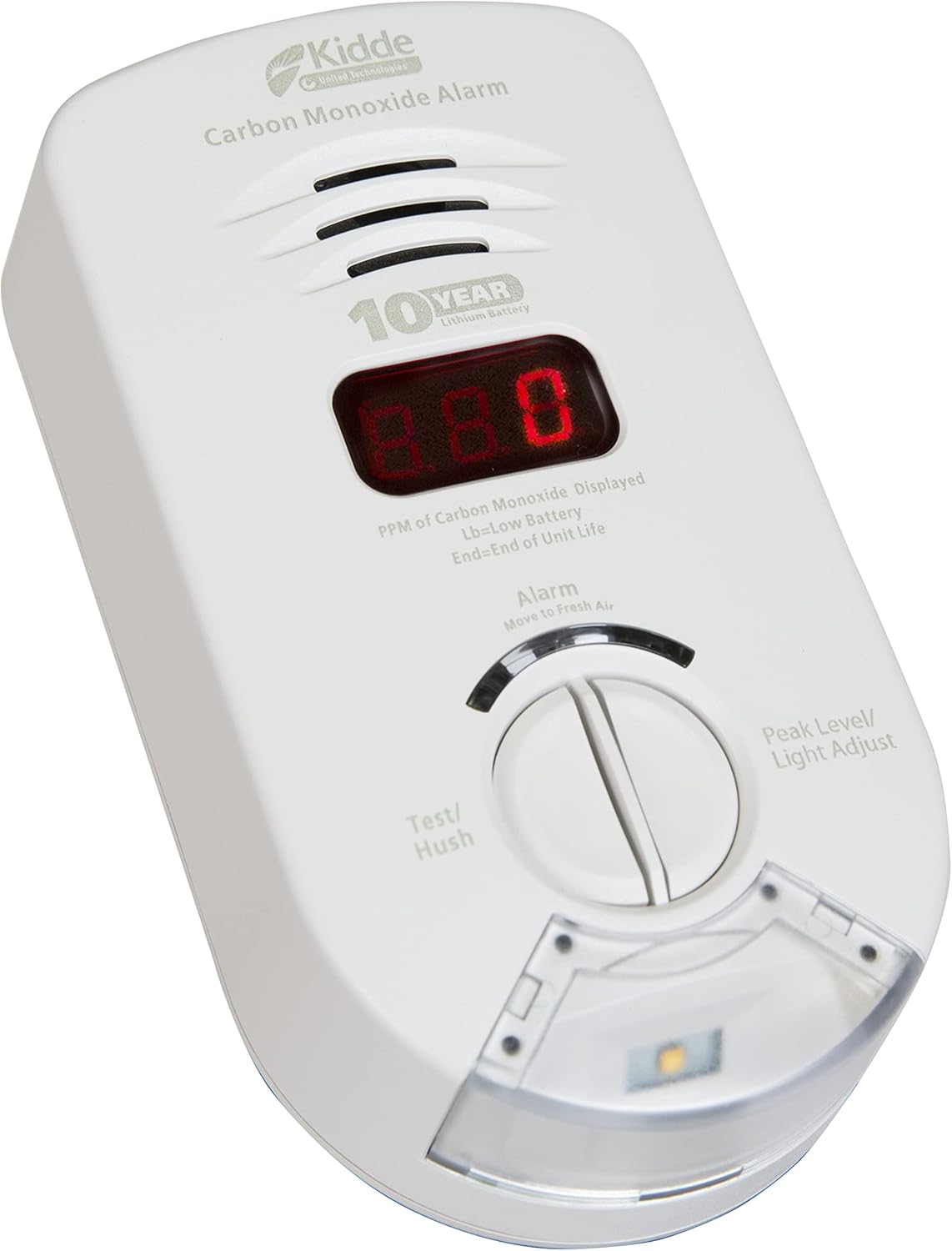 Kidde Carbon Monoxide Detector, AC-Plug-In with Lithium Battery Backup, Digital Display Pack of 2