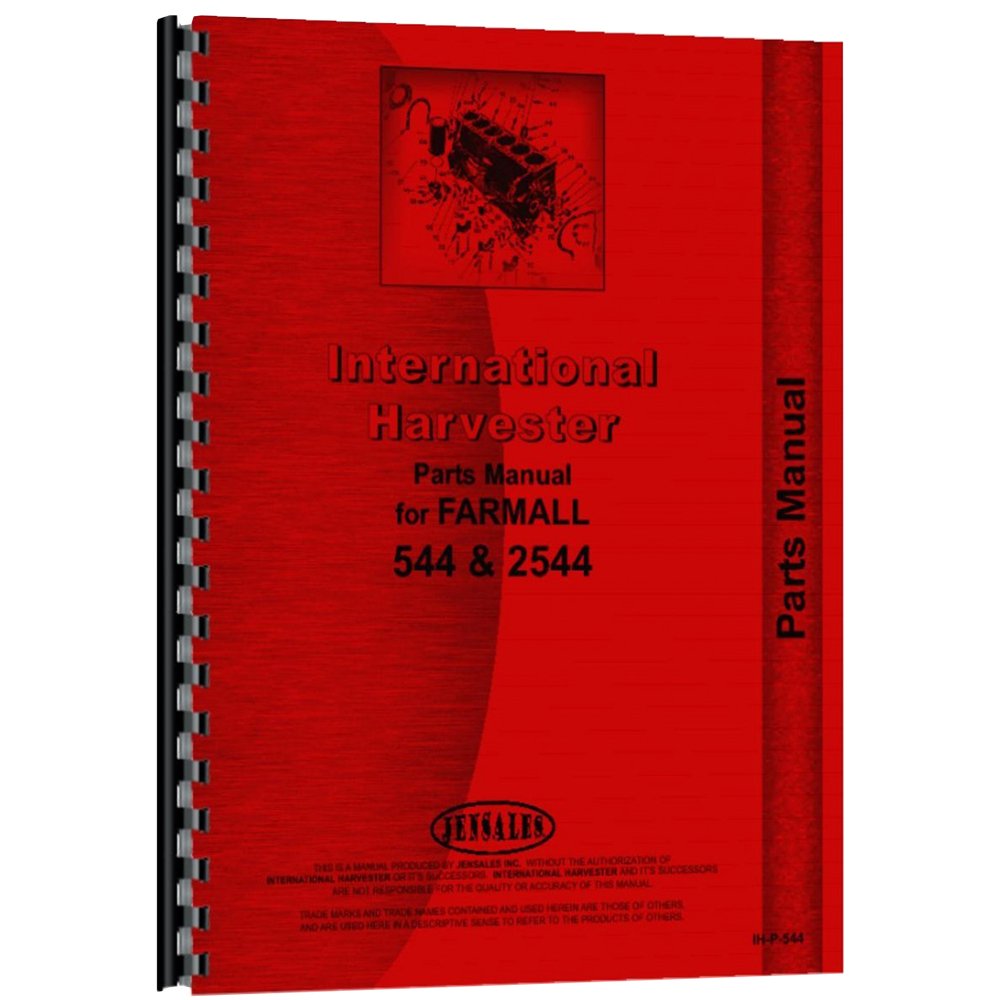Parts Manual for Farmall/Fits International Harvester 544 IH 3444 Tractor