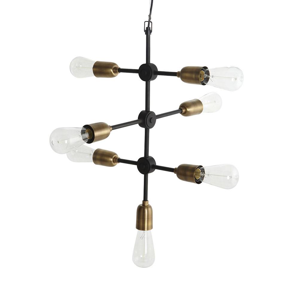 House Doctor Lamp Molecular, Black/Brass Plated