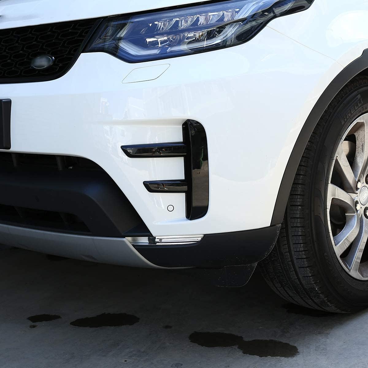 LLKUANG ABS Front Bumper Grille Air Vent Cover for Land Rover Discovery 5 L462 2017-2020 (Black)