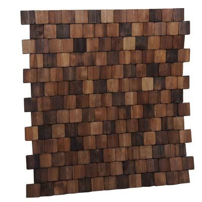 Terra Terrace Melinjo Wood Mosaic Tile in Multi Brown Ecotessa