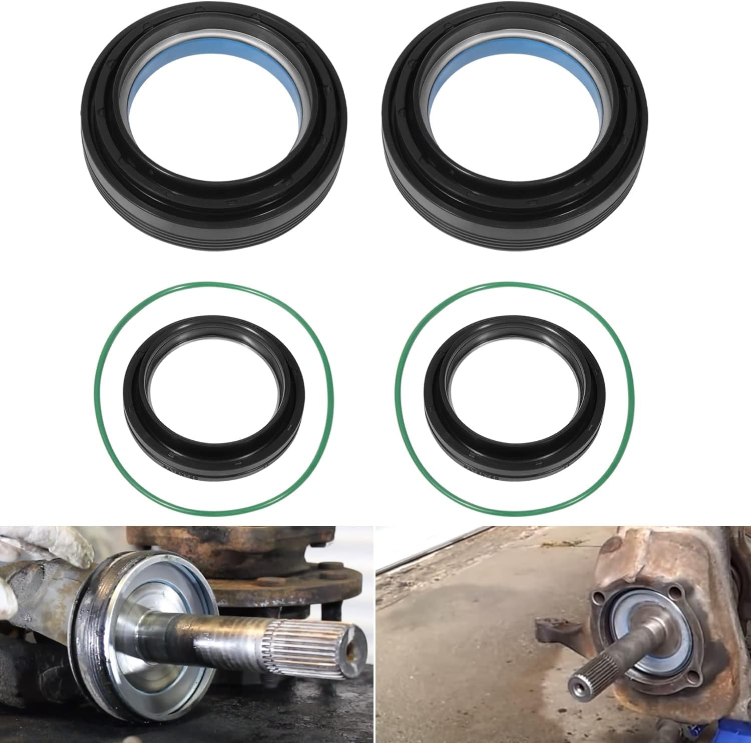 Front Axle Vaccum Knuckle & Tube Seal Kit Fit For 1998 1999 2000 2001 2002 2003 2004 Ford Super Duty F250 F350 F450 Dana 50 60, & 2005 Excursion, For FORD SUPERDUTY