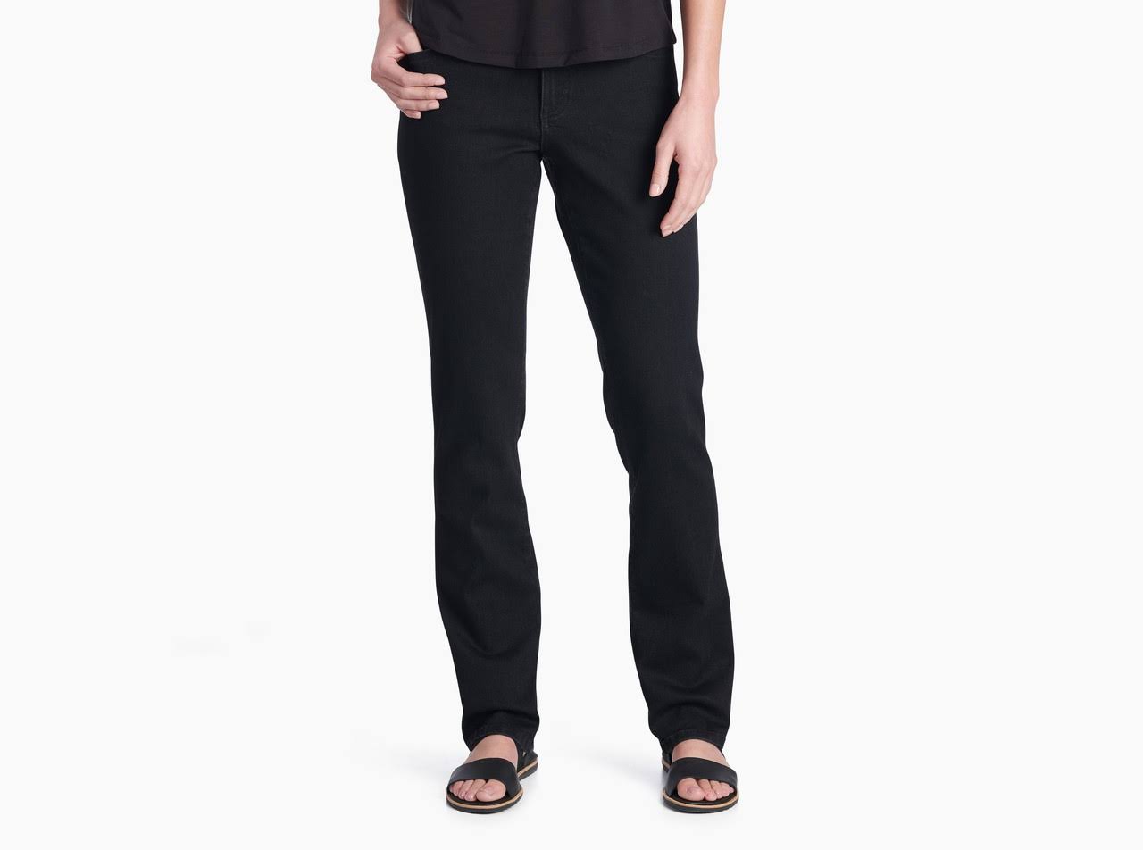 Kuhl 9x22 Kontour Flex Denim Straight, Black, 14W x 32L