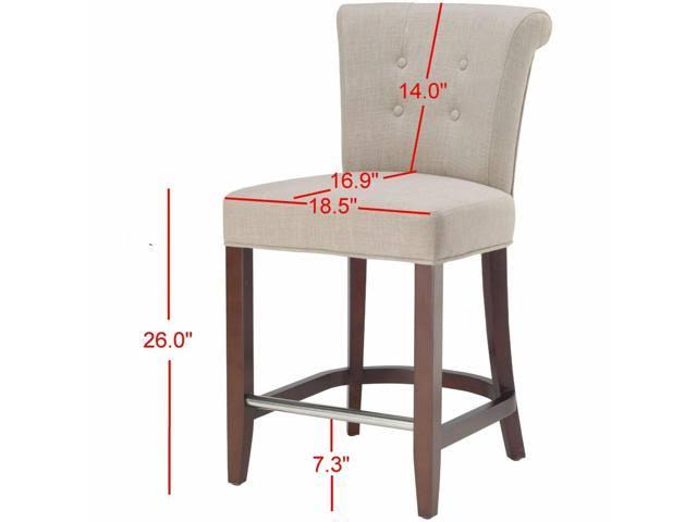 Safavieh 26-inch Parker Curved Back Counter Stool - 19.6 x 24.2 x 39.8