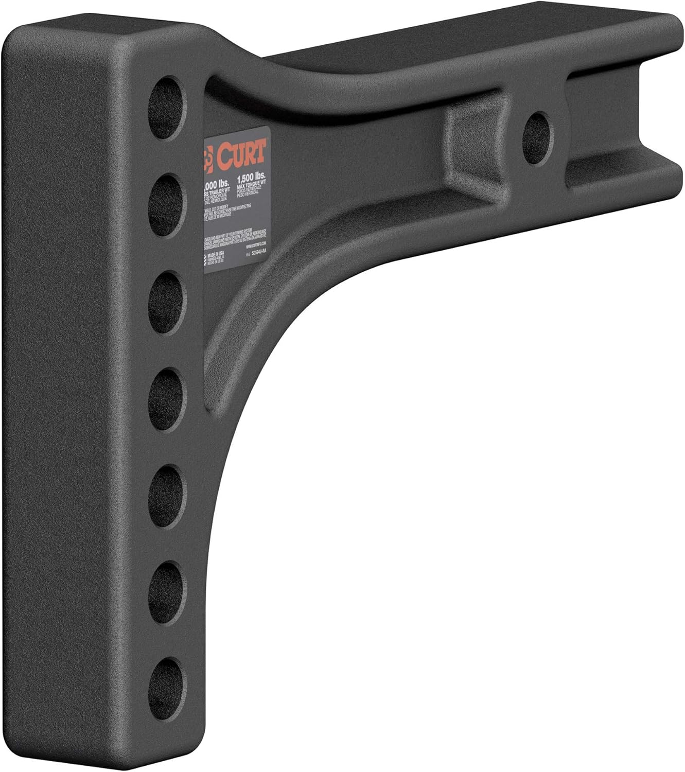 CURT 17131 Replacement Weight Distribution Hitch Shank, 2-1/2-Inch Receiver, 2-Inch Drop, 6-Inch Rise