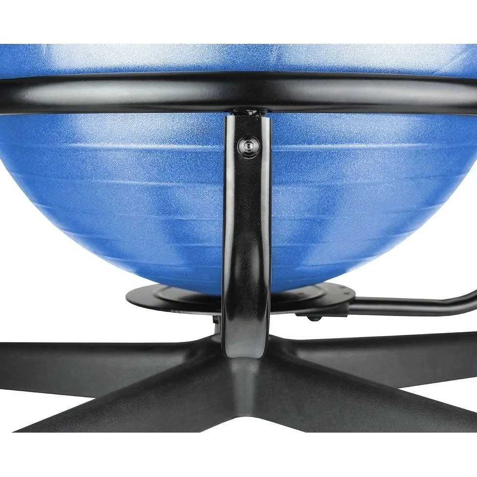 Cando Ball Chair Metal Mobile with Back No Arms with Ball - Blue