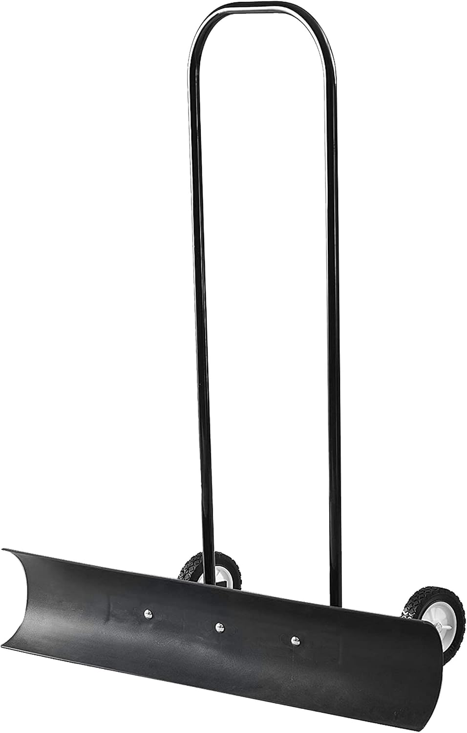 The Snowcaster 70SNC 36-Inch Heavy Duty Bi-Directional Wheeled Snow Pusher, Black