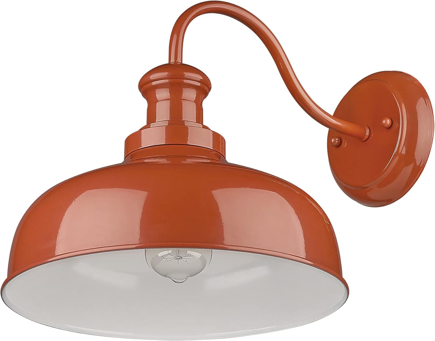 Redeast Farmhouse Gooseneck Barn Lights, Industrial Outdoor Wall Sconces, Exterior Wall Mount Lights, Outdoor Wall Lighting Fixture for Porch, Patio, Garden,Balcony (Red, 1 Pack)