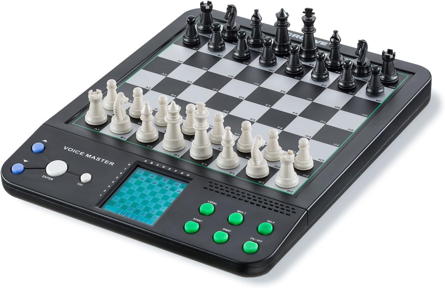 Croove Electronic Chess and Checkers Set with 8-In-1 Board Games, For Kids To Learn and Play Pack of 2