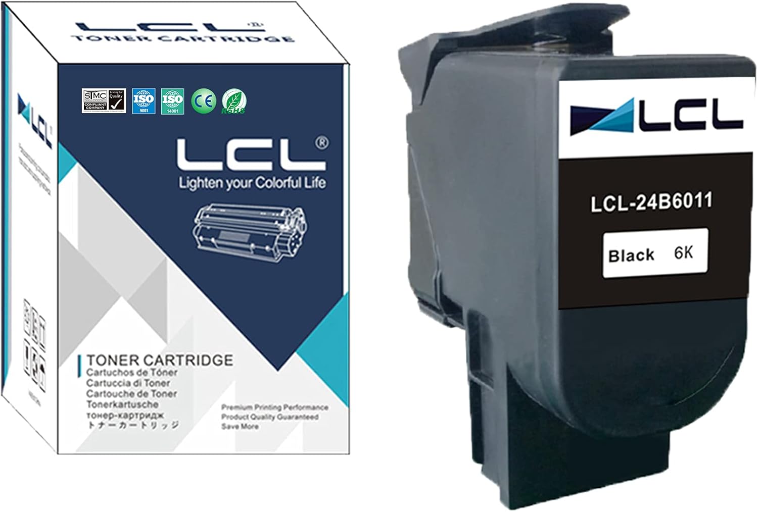LCL Compatible Toner Cartridge Replacement for Lexmark 24B6011 6000 Pages XC2130 XC2132 (1-Pack Black) Pack of 2