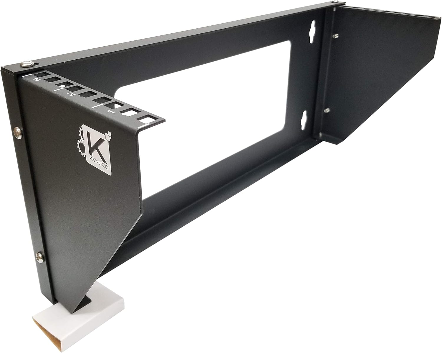 Kenuco 19 Inch Steel Vertical Rack and Wall Mountable Server Rack Mount (Black-4U) Pack of 2