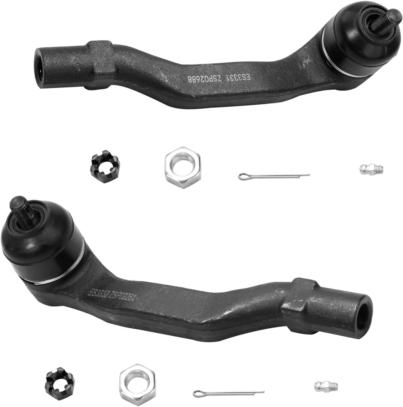 Detroit Axle - Both (2) New Front Driver and Passenger Side Outer Tie Rod Ends for For - 1997-00 Acura EL - [1994-01 Acura Integra] - 1992-00 Honda Civic - [1993-97 Honda Civic Del Sol] - 1997-01 CR-V