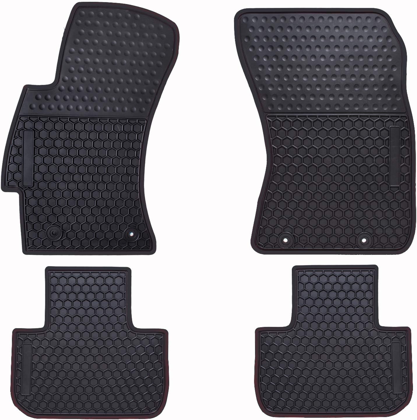 Ucaskin Car Floor Mats Custom Fit for Subaru Forester 2018 2017 2016 2015 2014 Odorless Washable Rubber Foot Carpet Heavy Duty All Weather Protection Car Floor Liner-Black