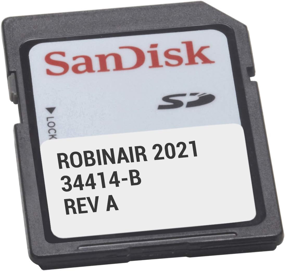 Robinair 34414-B R1234yf Vehicle A/C Capacities Database - 2021 AC1234-6 AC Recovery Machine