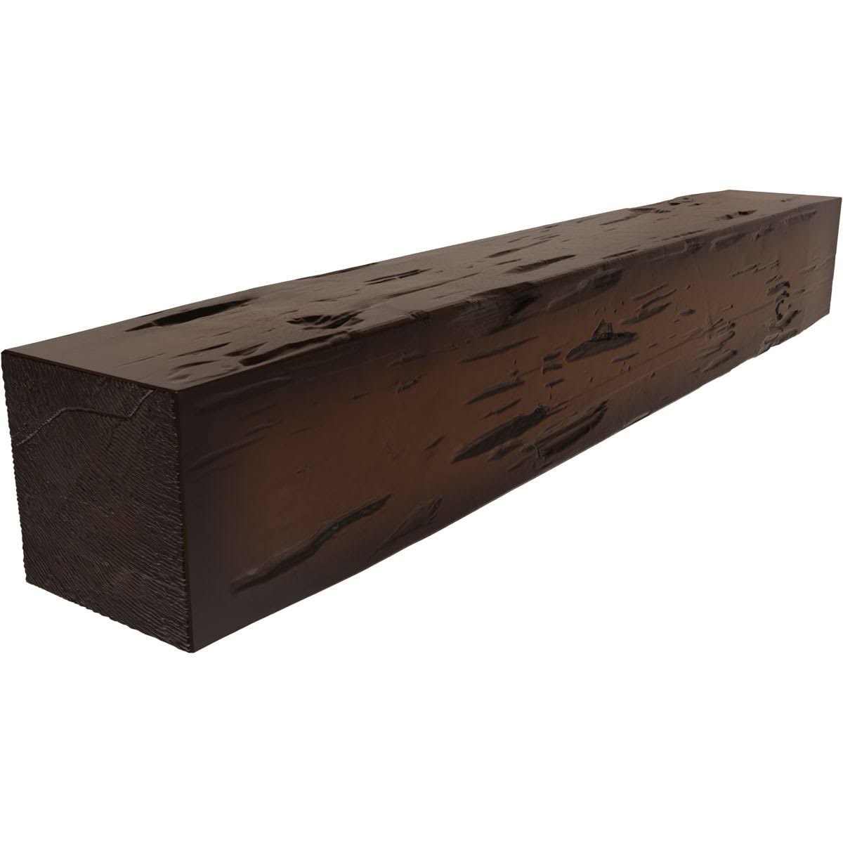 Ekena Millwork MANUPC08X08X84ZM 8x22H x 8x22D x 84x22W Pecky Cypress Faux Wood Fireplace Mantel, Premium Mahogany