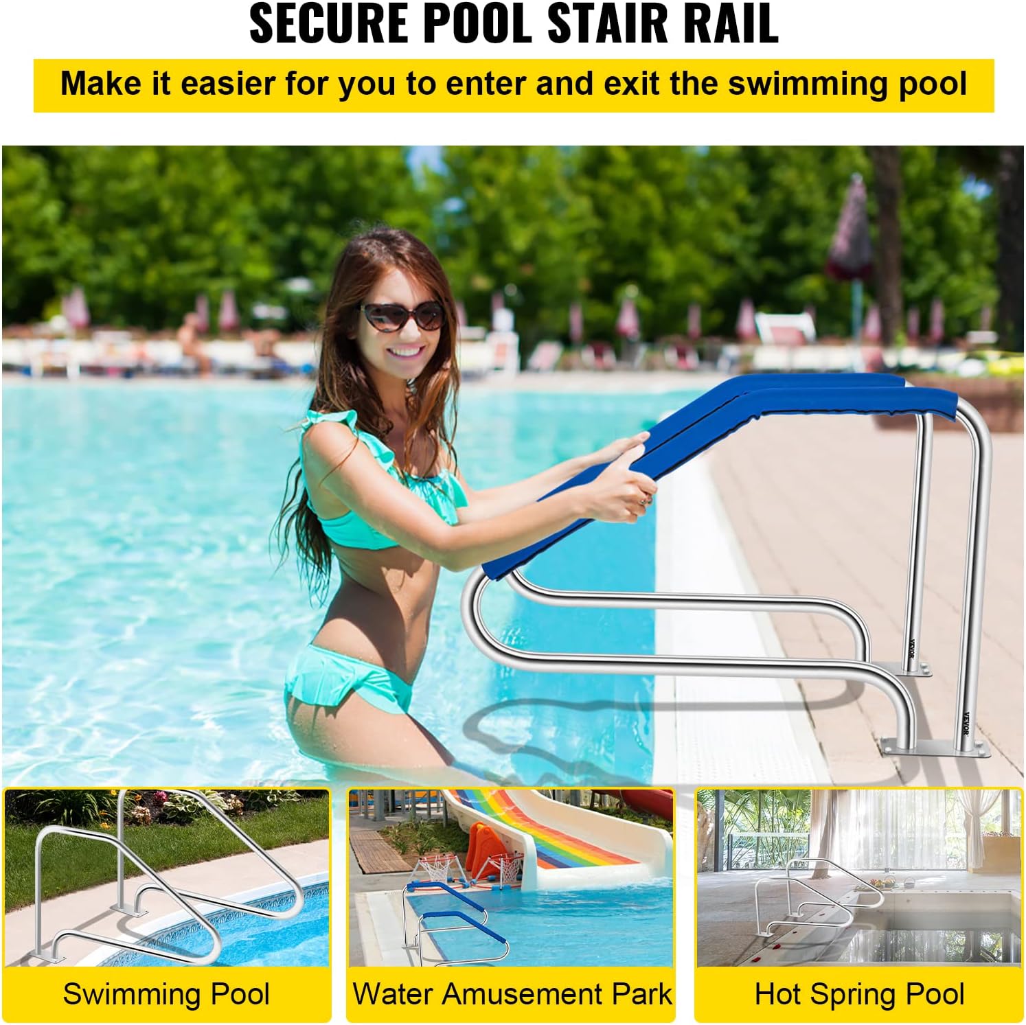 VEVOR Pool Handrail, 49.4