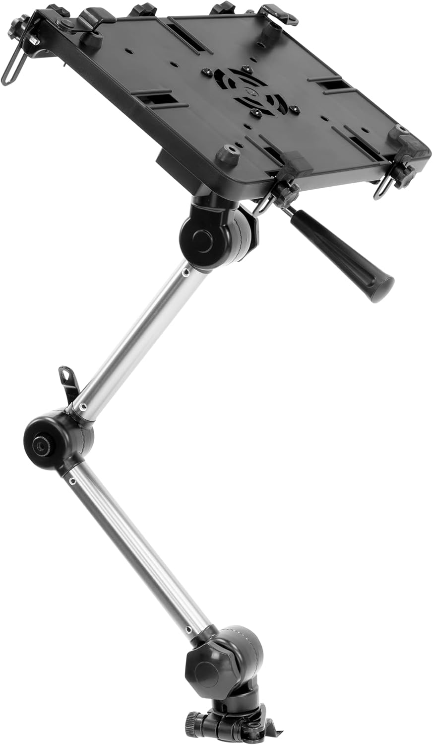 Mount-It! Laptop Vehicle Mount | No-Drill Computer Mounting Bracket for Front Passenger Seat | Sturdy and Full Motion Lockable Joints, Fits Laptops Up to 17