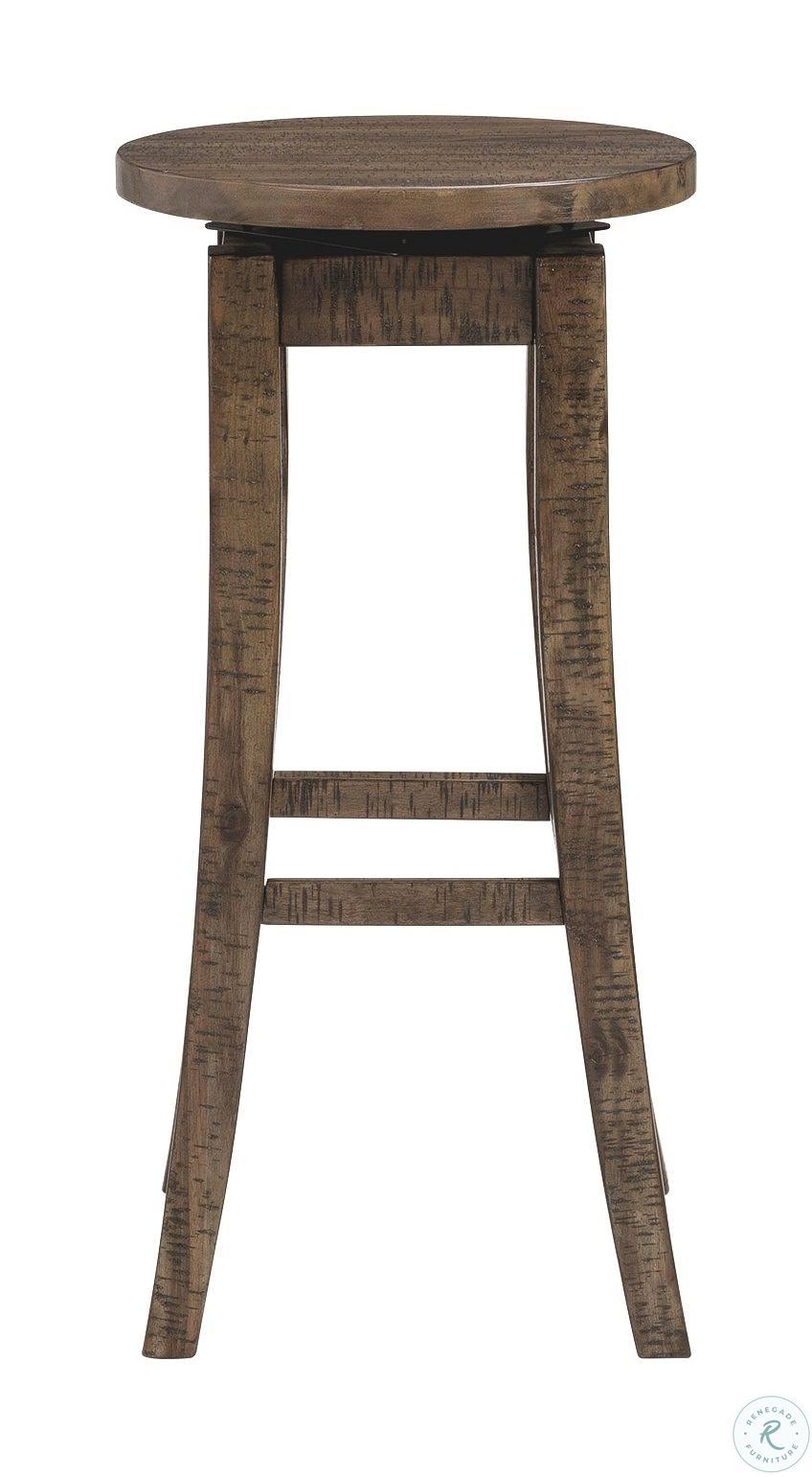 Picket House Furnishings Flynn 30x22 Swivel Backless Bar Stool