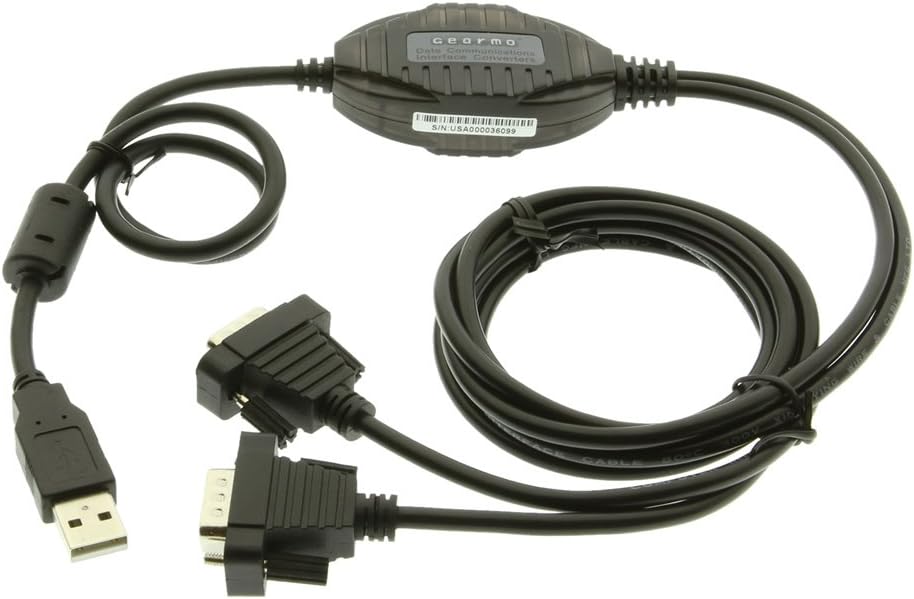 Gearmo USB 2-Port Serial RS-232 Industrial Adapter w/FTDI Chipset Pack of 2