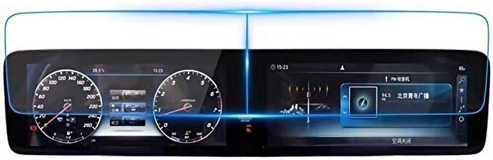 Screen Protector Compatible with 2019-2022 Mercedes Benz GLE 12.3 inch Touch Screen,Flyingchan Anti Glare Scratch,Shock-resistant, Navigation Protection Accessories Premium Tempered Glass (V167) Pack of 2