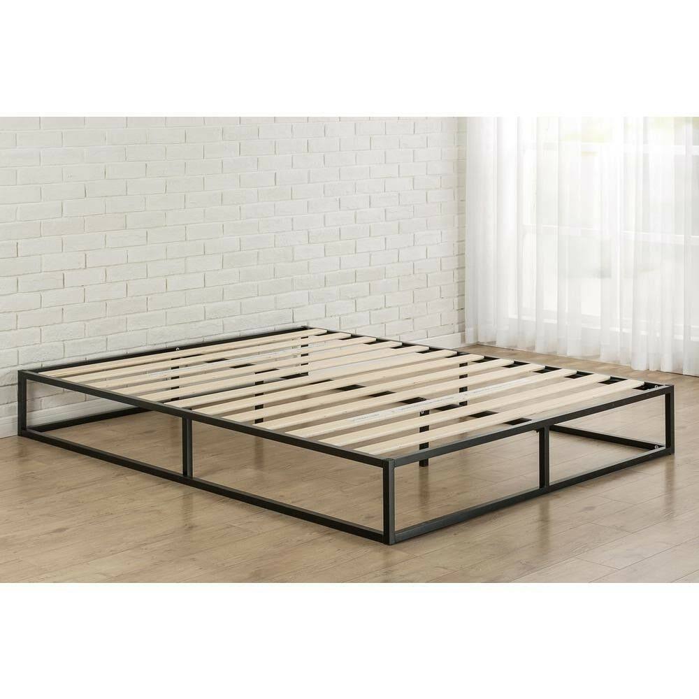 Zinus Joseph Black Metal Twin 10 in. Platform Bed