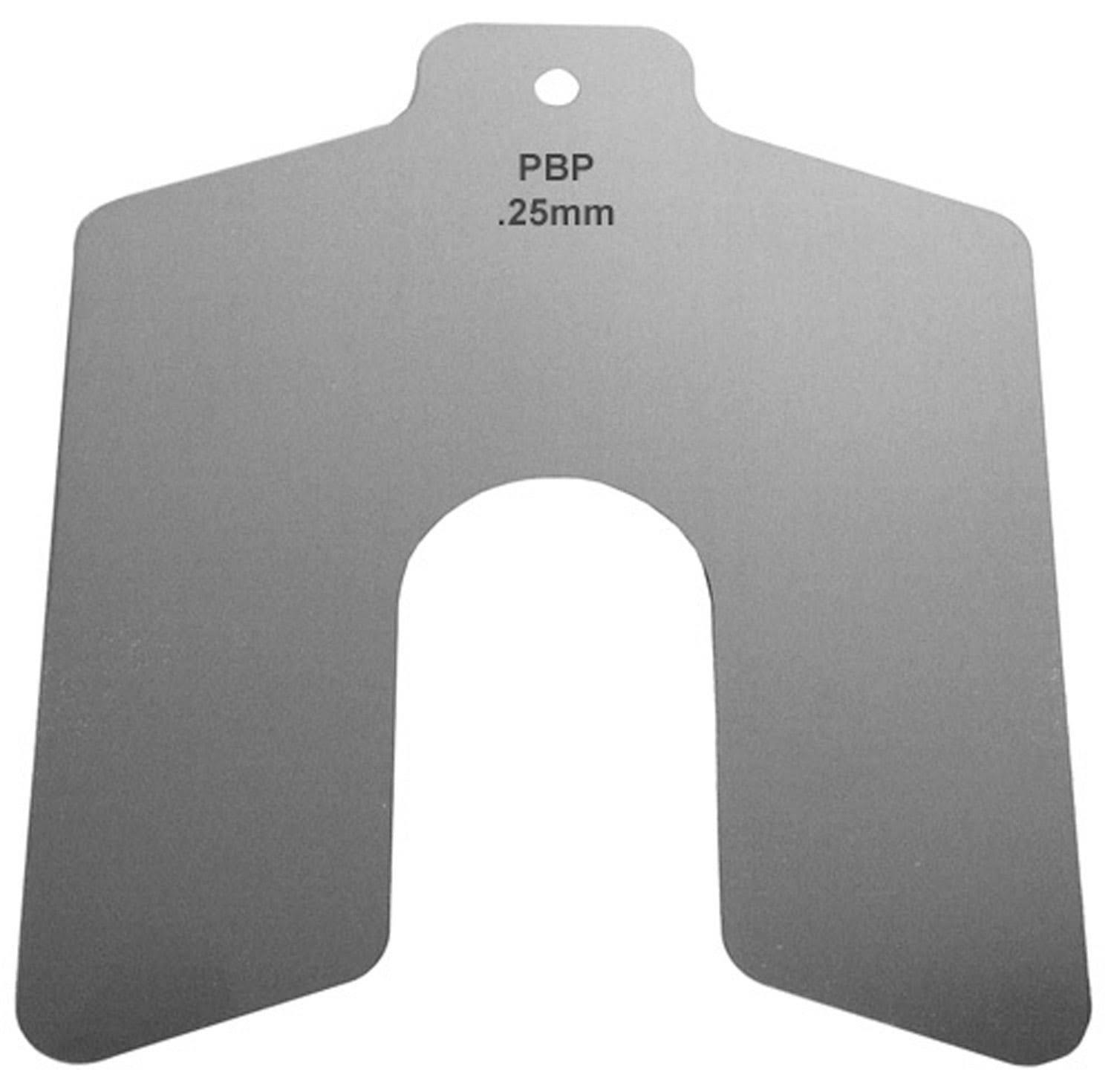 Precision Brand 81440 100mm x 100mm x 0.7mm Stainless Steel Metric Slotted Shim (Pack of 10)