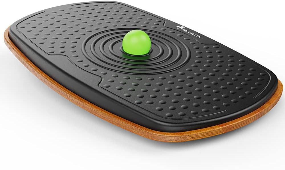 StrongTek Anti Fatigue Balance Board, Standing Desk Balance Boards, Sit Stand Desk Mat Accessory, Wobble Foot Rocker, Balancing Mat, Exercise Core Strength, Comfortable Standing (Butterfly, Large) Pack of 2