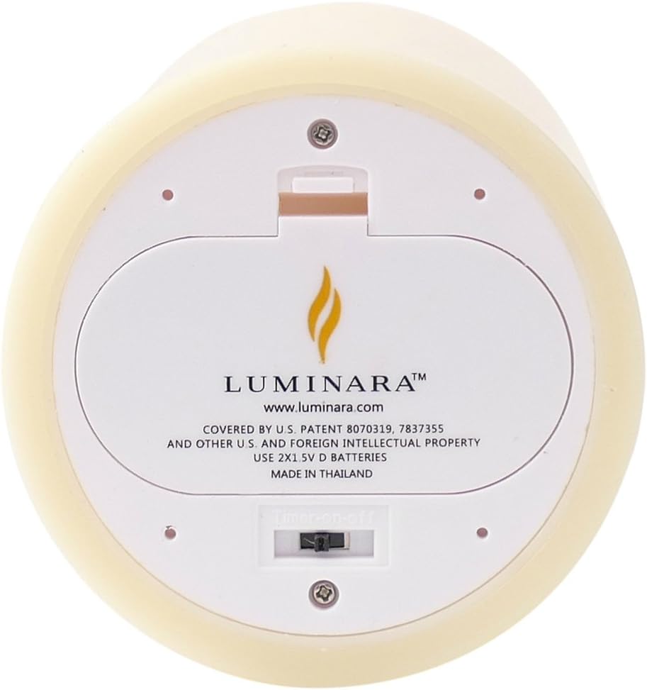 Luminara Flameless Candle: Vanilla Scented Moving Flame Candle with Timer (7