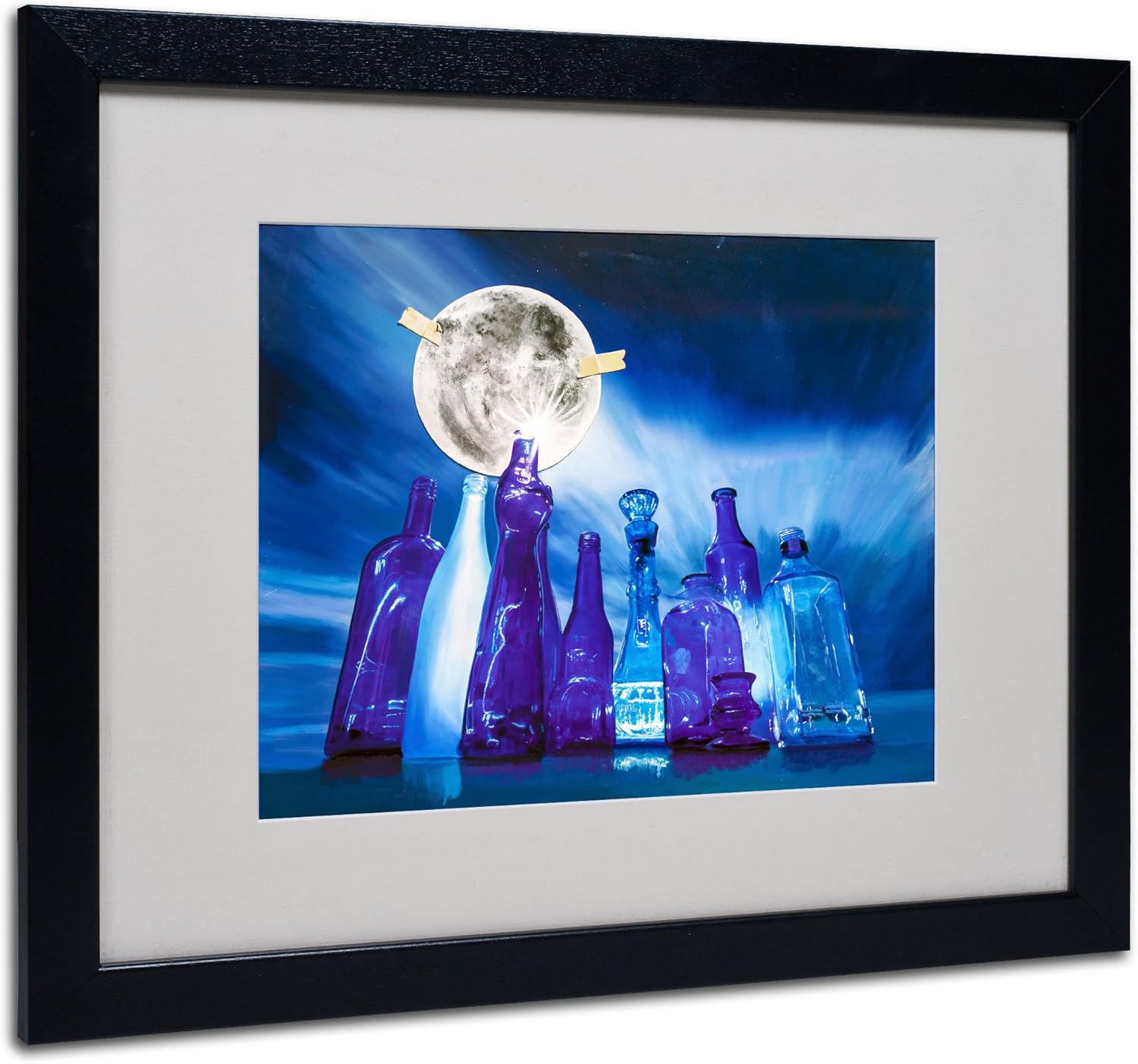 Blue Moon by Roderick Stevens Canvas Art, 16 by 20-Inch, Black Frame Pack of 2