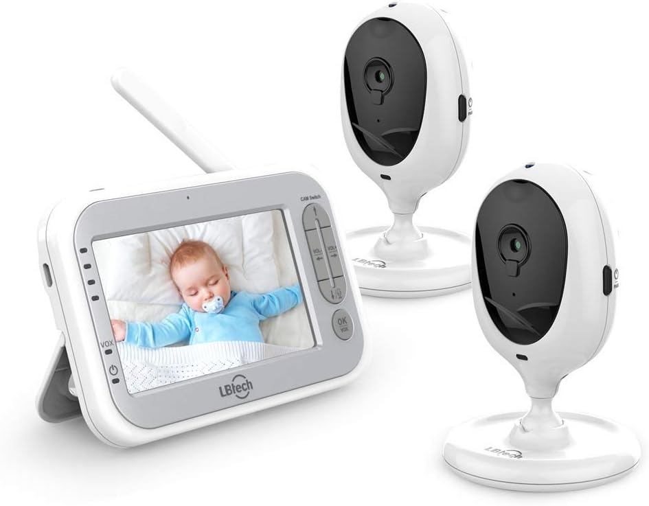 Video Baby Monitor with Two Cameras and 4.3