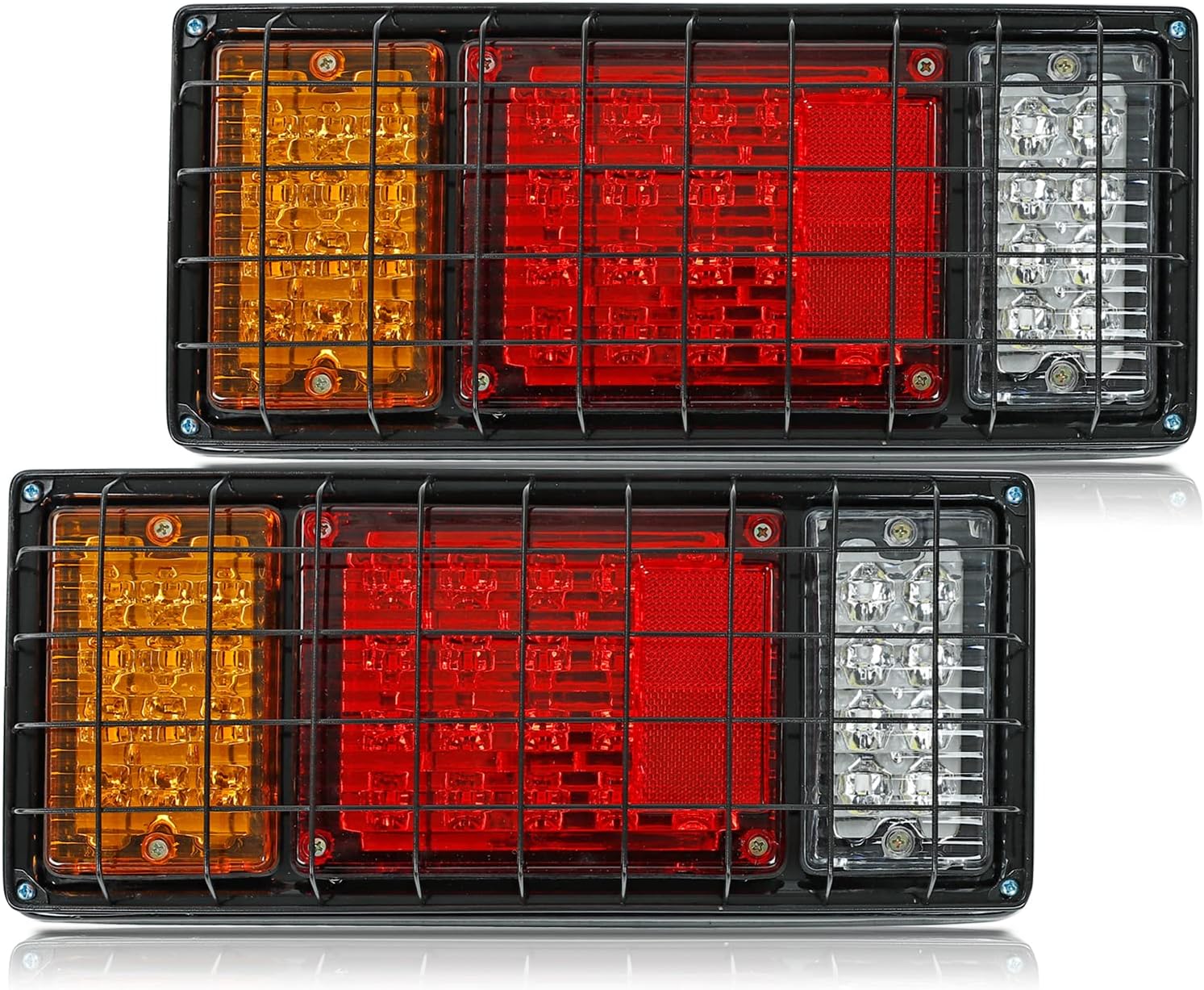 2Pcs LED Trailer Tail Lights Kit 40 LED Waterproof Turn Signal Brake Reverse Running Lights LED Tail Light for Truck Boat Trailer UTV UTE RV Camper Pickup (2 Pack)
