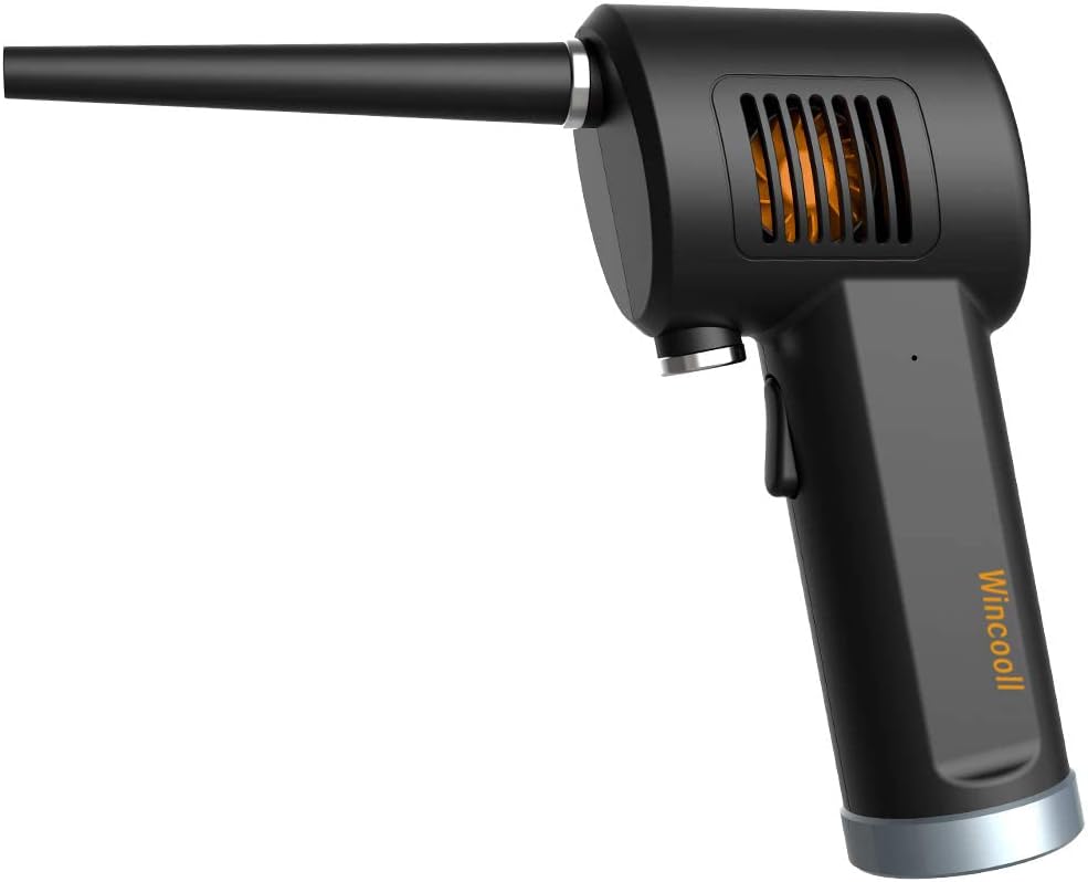 Air Duster for Computer Keyboard Cleaning - Cordless, Rechargeable 6000mAh Battery，Powerful 33000RPM and 10W Fast Charging Air Duster Compressed Air Pack of 2