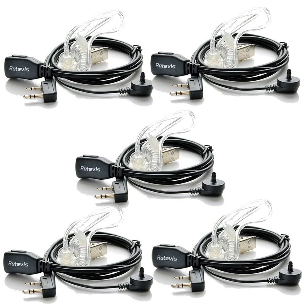 Retevis Covert Air Acoustic Tube Headset Earpiece 2 Pin PTT Mic for Kenwood Puxing Baofeng UV 5R UV 5RA 888S Retevis H777 RT7