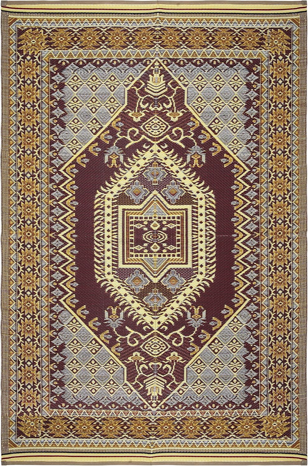 Beverly Rug Outdoor Reversible Plastic Area Rug - 5'9