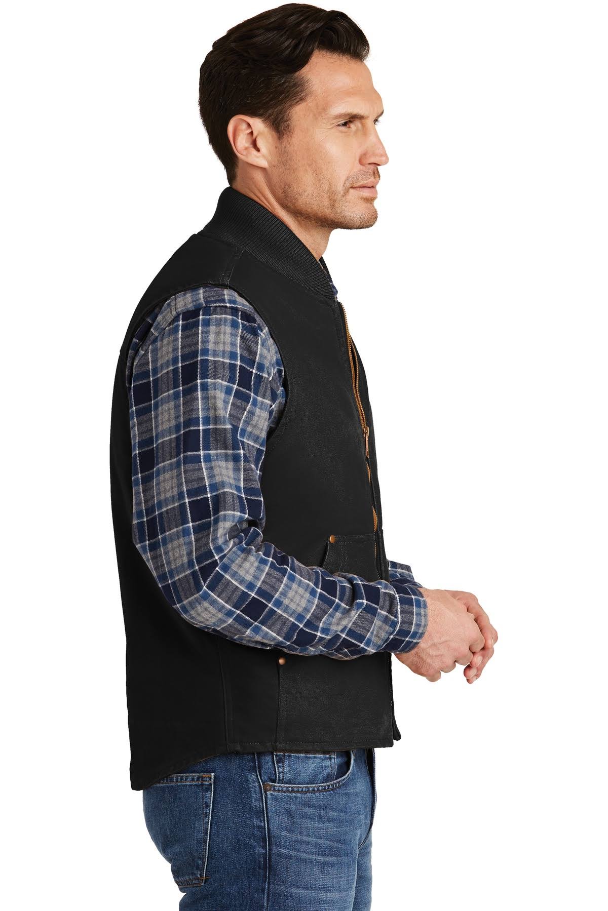 Cornerstone CSV40 Washed Duck Cloth Vest - Black - S