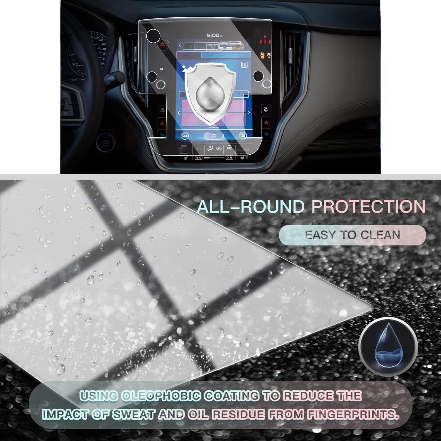 CDEFG Screen Protector for 2020 2021 2022 S*ubaru Outback Legacy 11.6 Inch Touch Screen Protector Foils Navigation Display Protective Film Tempered Glass 9H Hardness HD Clear Pack of 2