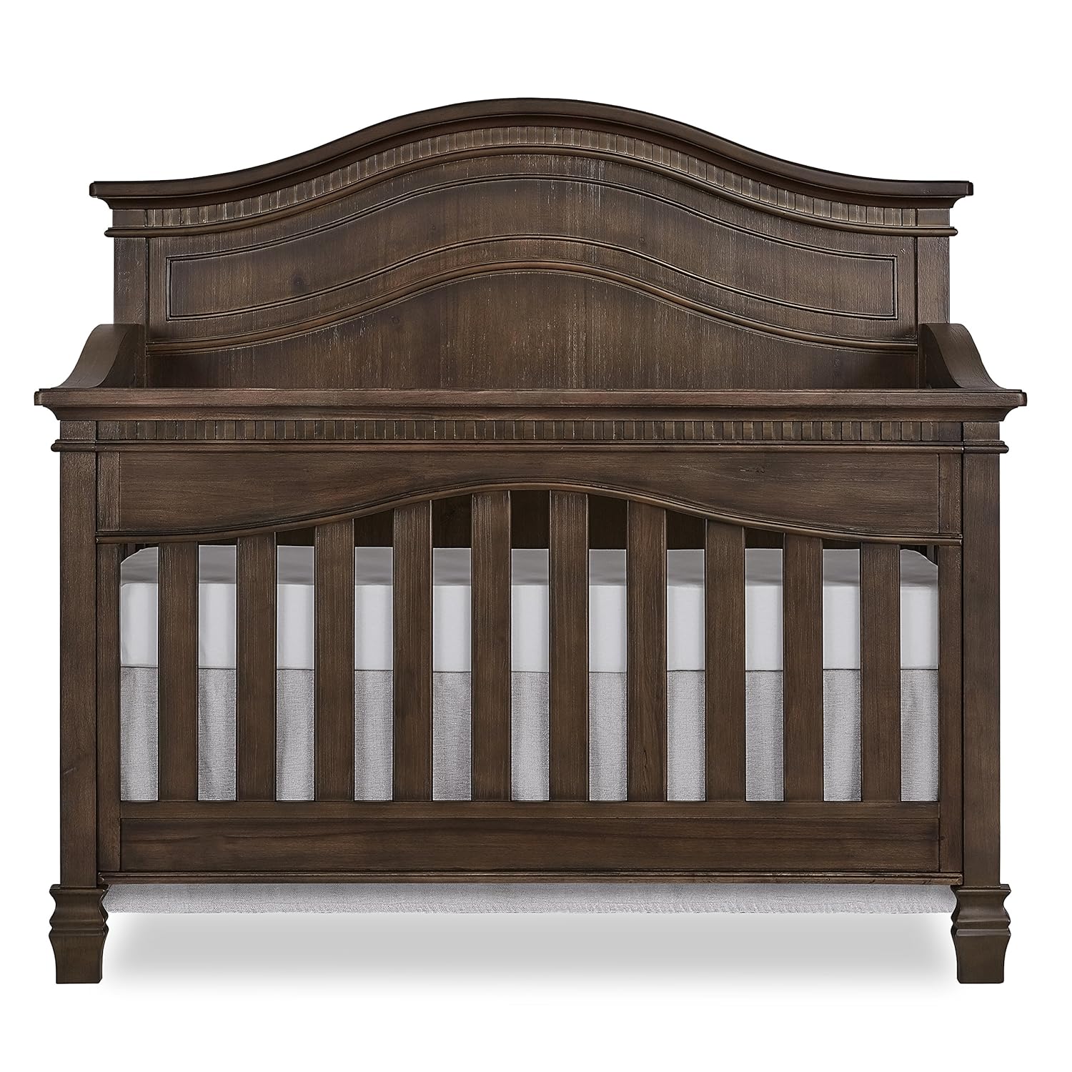 Evolur Cheyenne 5 in 1 Full Panel Convertible Crib, Storm Grey 58.25x31.25x53 Inch (Pack of 1)