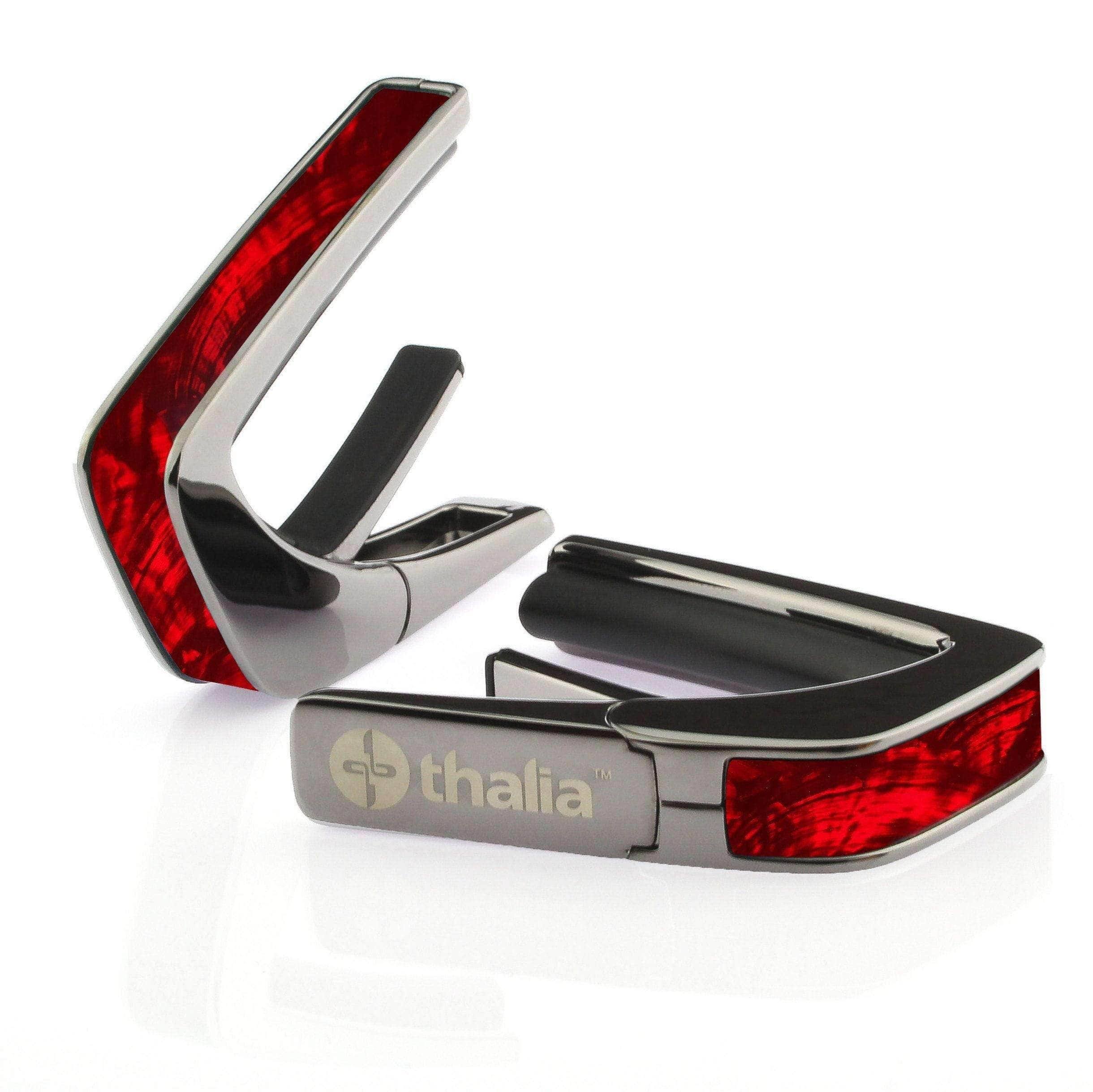 Thalia 200 Red Angelwing Capo with Black Chrome Finish