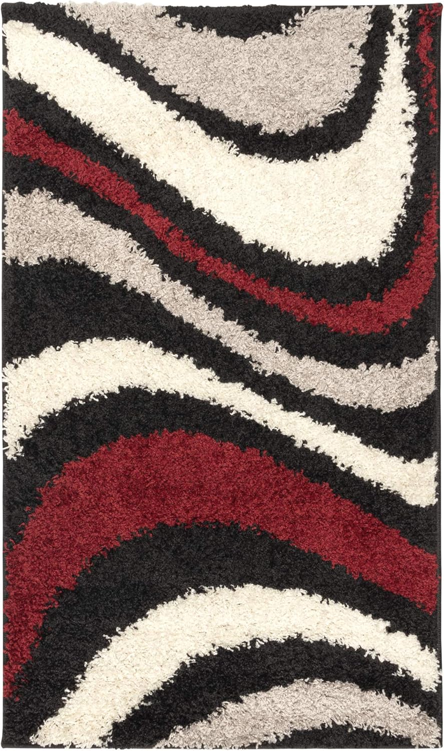 Superior Lahari Shag Area Rug, 8' x 10', Black