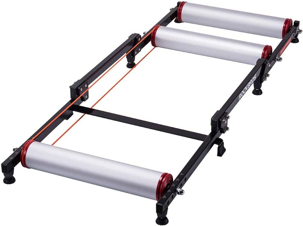 ROCKBROS Bike Rollers Adjustable Bike Trainer Stand Foldable Indoor Cycling Bicycle Roller with Resistance for MTB Road Bike Exercise Pack of 2