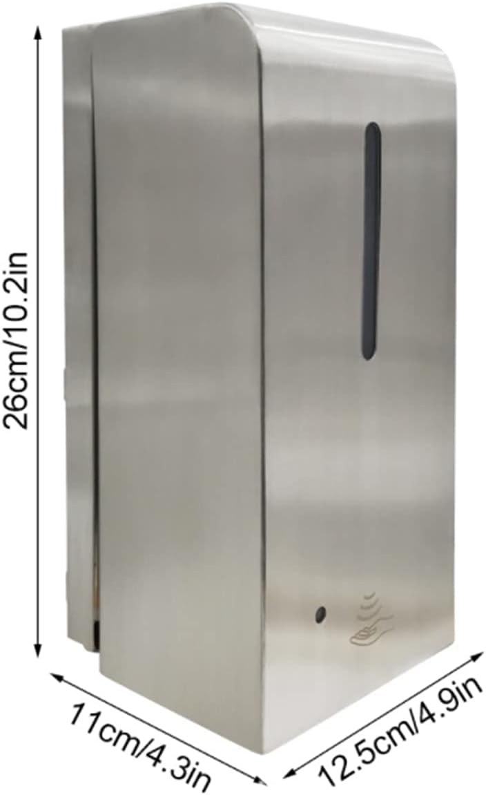 Wall Mounted Soap Dispenser, Touchless Automatic Hand Sanitizer Dispenser Stainless Steel Touch-Free Sensor Liquid Soap Dispenser，Large Capacity 1000 ml for Home Public Pack of 2