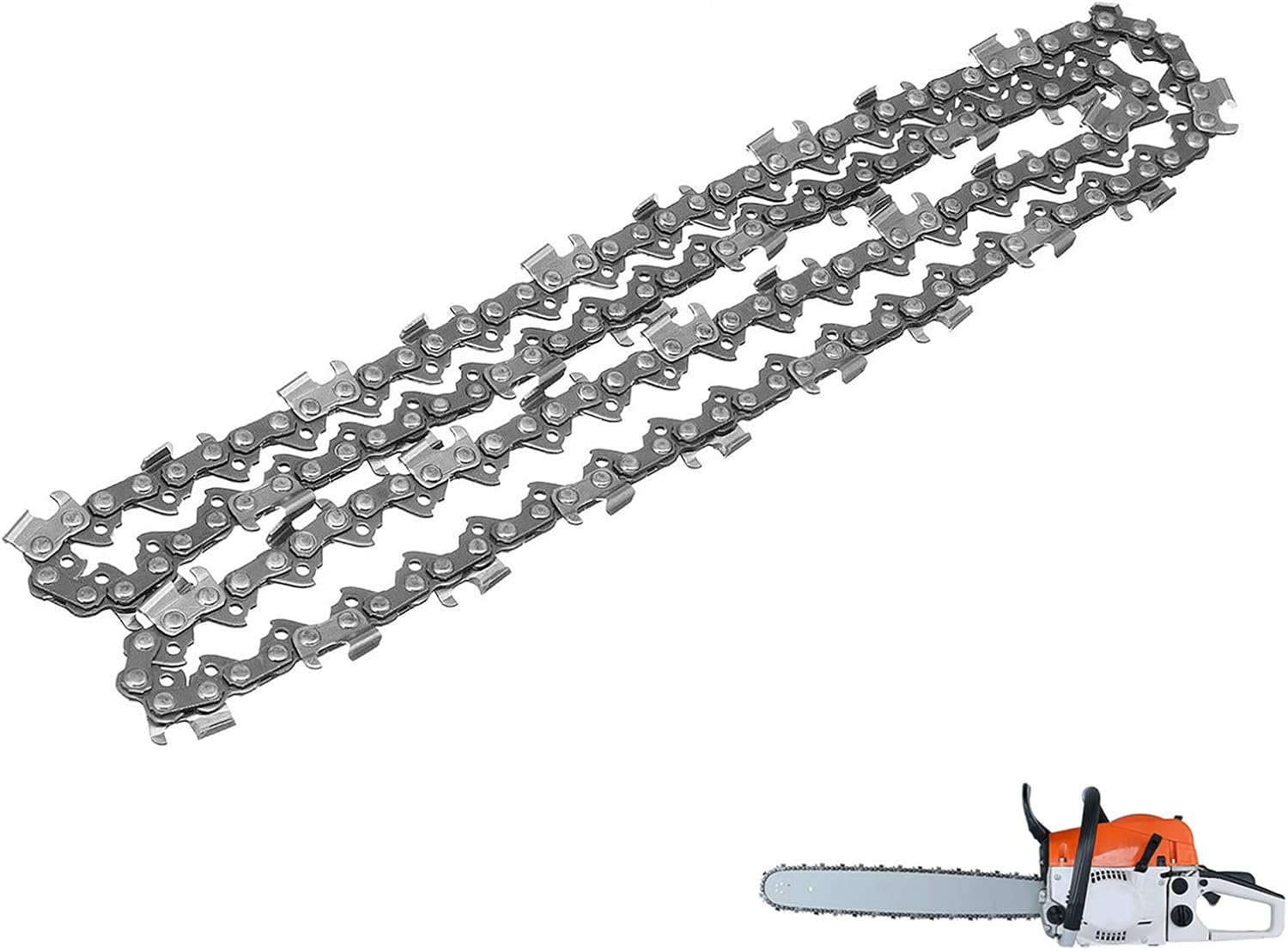 Yieking 20 inches Saw Chain (0.325 inches Pitch, 0.058 inches Gauge, 76 Drive Links) for Steele Origen Caton Chainsaw Replacement Blue Max 53543 52209 8901 8902 Pack of 2