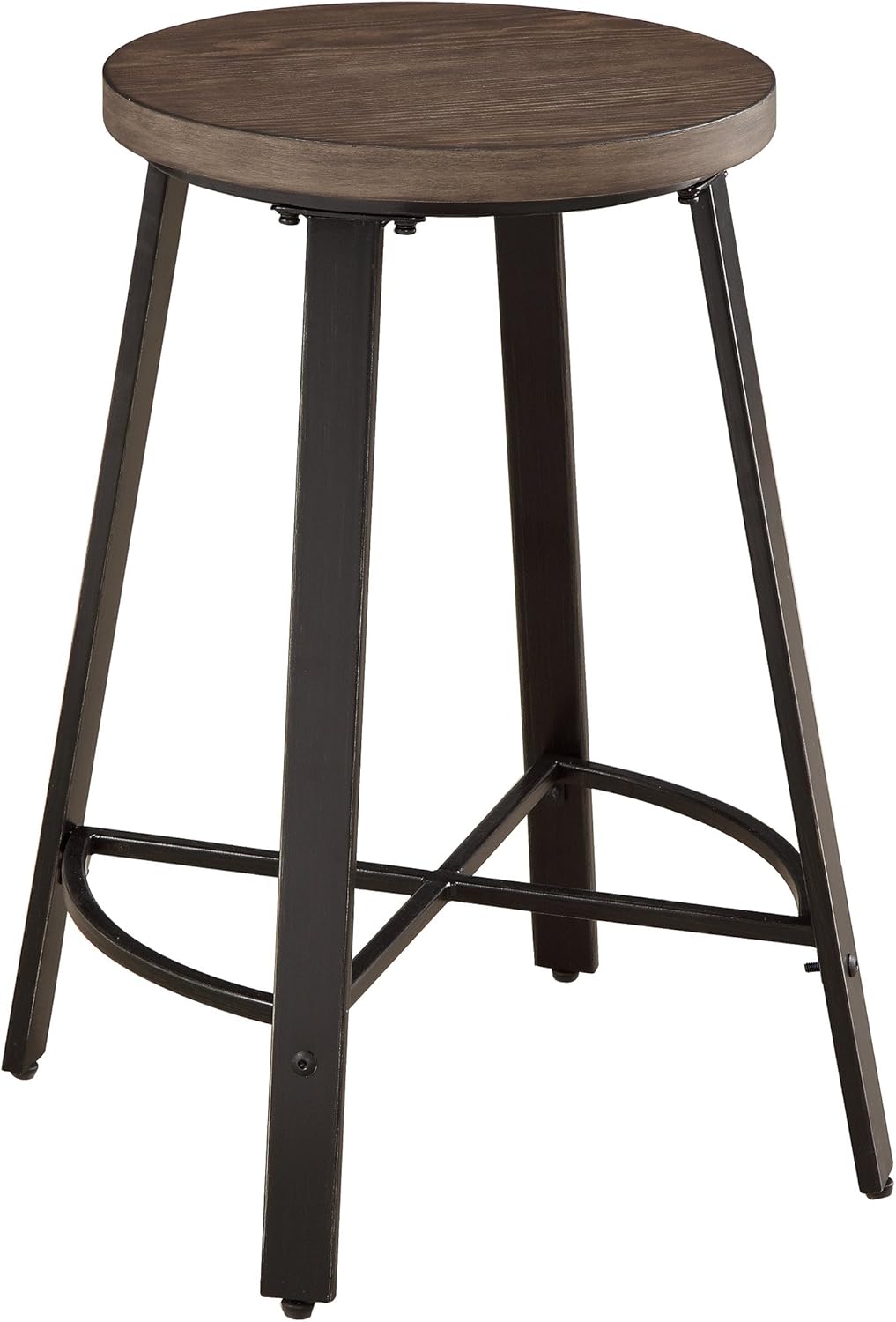 Homelegance Two-Pack Chevre Industrial Style Counter Height Stool, Brown