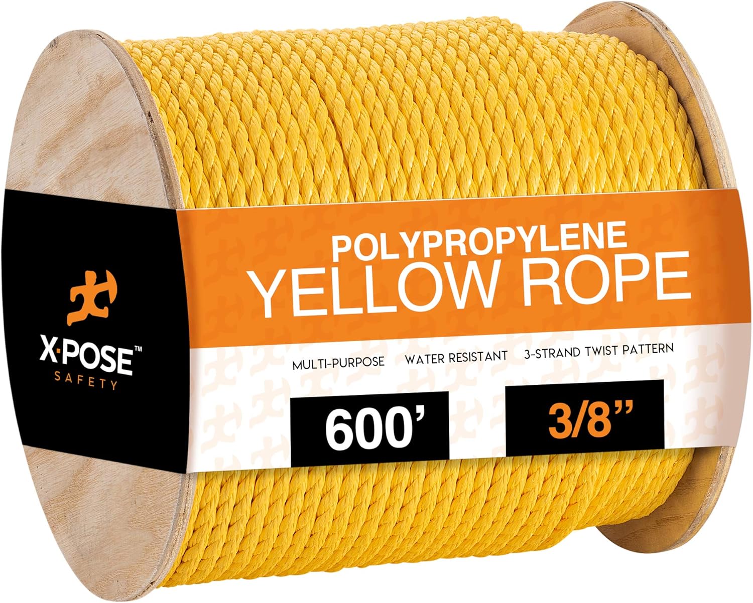 600 ft Twisted Polypropylene Rope - 3/8