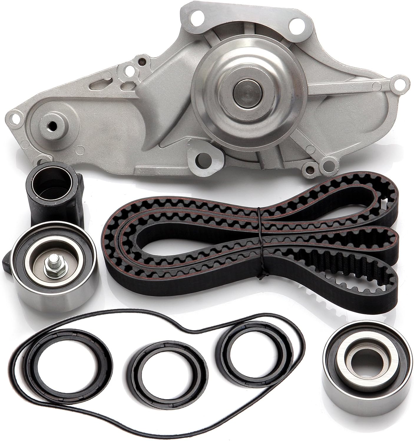 Timing Belt Kit including timing Belt water pump with gasket tensioner bearing etc,OCPTY Compatible for 2003 2004 2005 2006 2007 2008 2009 Acura MDX/2003 2004 2005 2006 2007 Honda Accord