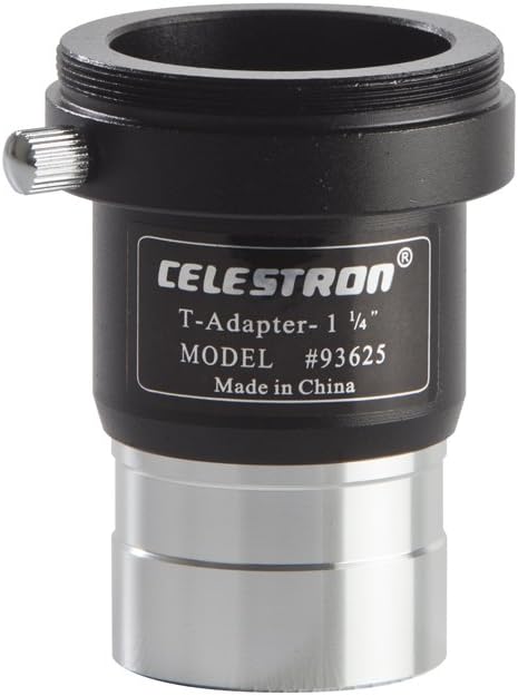 Celestron 93625 1.25 Inch Universal SLR or DSLR Camera T-Adapter, Silver/Black