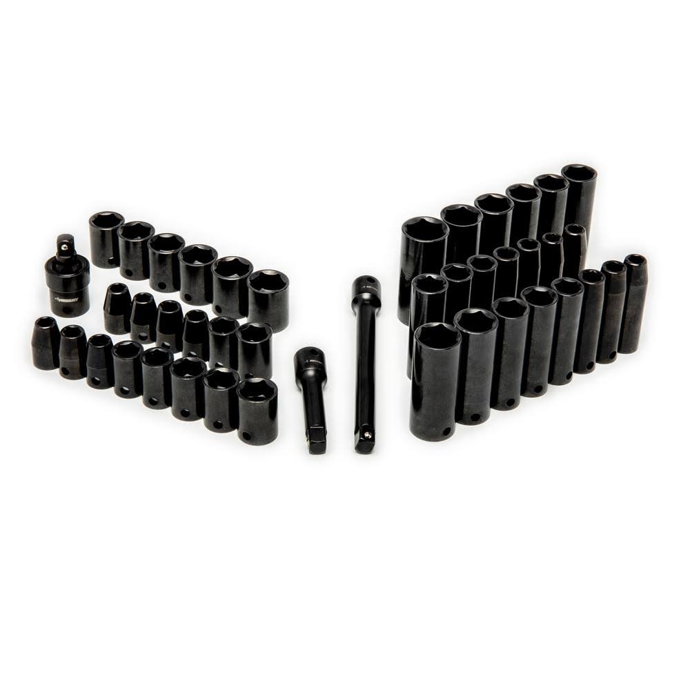 Husky 3/8 in. Drive SAE/MM Impact Set (44-Piece)