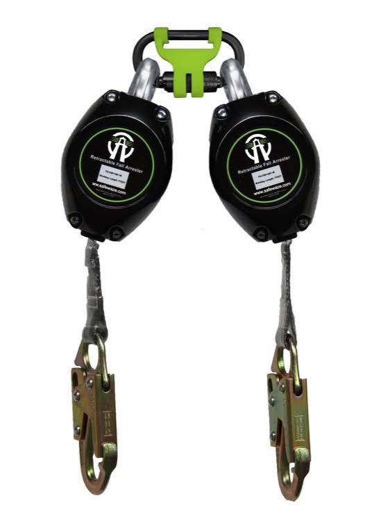 SafeWaze FS-FSP15075-W-BWB 7& Web Dual-Leg w/In-Webbing Bracket u0026 Snap Hook