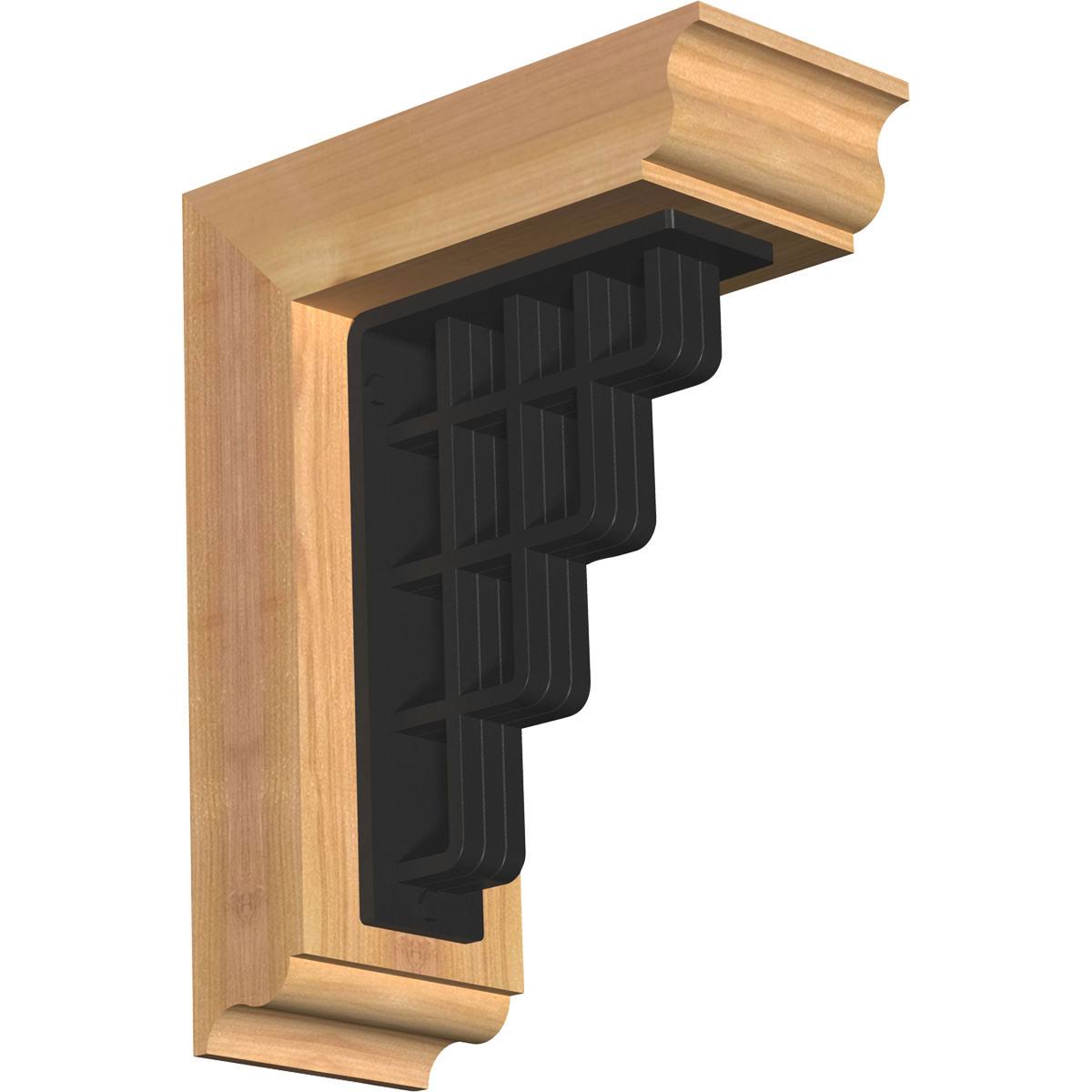 Ekena Millwork 3 1/2 inchw x 9 1/2 inchd x 12 inchh Diane Traditional Ironcrest Smooth Bracket, Western Red Cedar (2 inchw x 5 1
