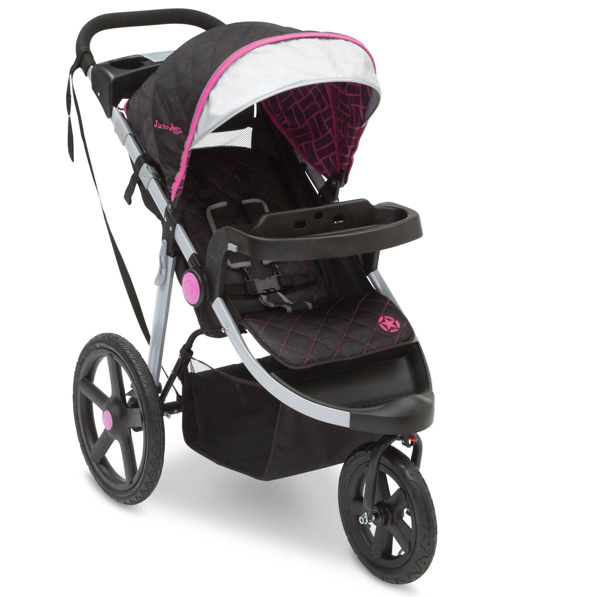 J Is for Jeep Adventure All Terrain Jogging Stroller Berry Tracks